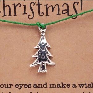 Christmas Tree Wish Bracelet Green Sting